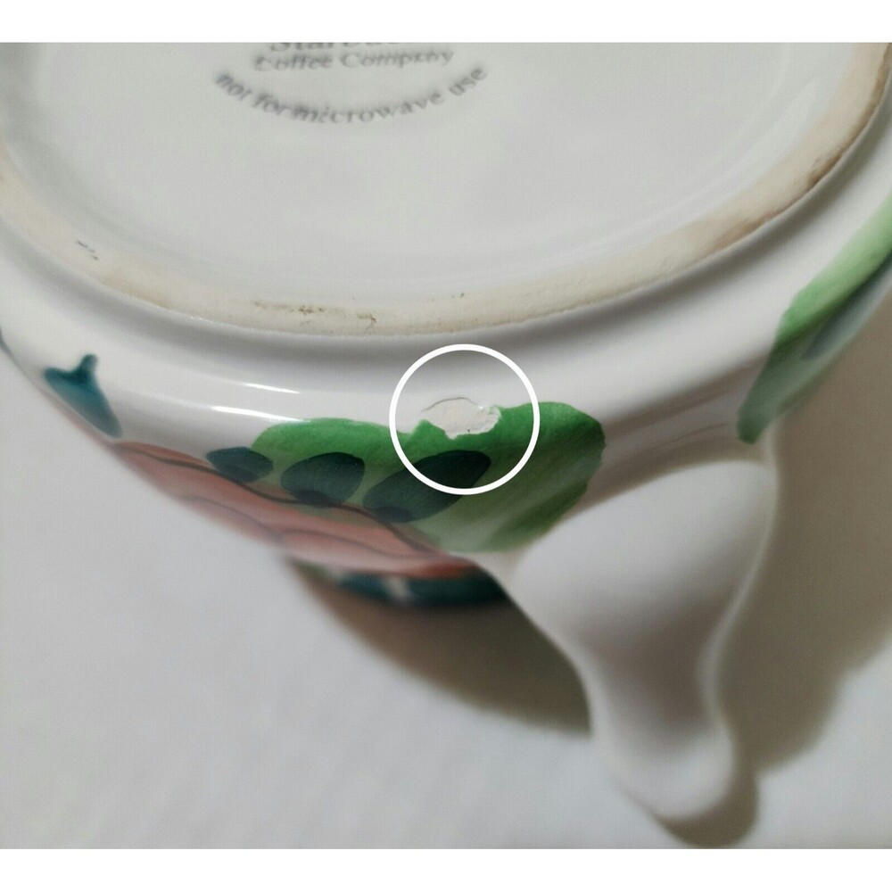 Starbucks Teapot with Lid Handpainted in Italy Colorful Floral - *FLAWS* - Picture 10 of 12